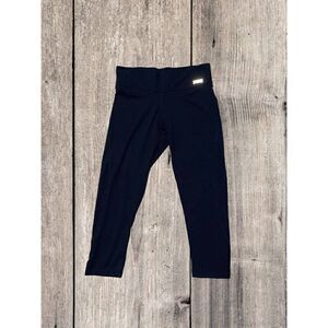 Victorias Secret Pink Womens Ultimate Yoga Capri Pants Sz XS Jet Black Leggings